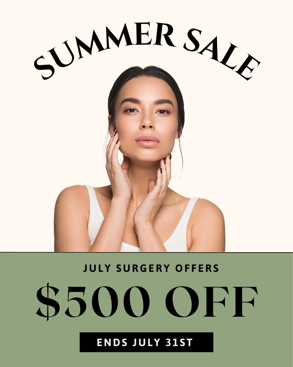 GChernoffMD's tweet photo. Summer Sale 🌞 Enjoy $500 off eyebrow lifts, eyelid lifts, and breast augmentations until July 31st!

Call us at (317) 526-4344 to schedule your consultation today. Don’t miss out on this incredible offer! https://t.co/43mcNVOGnG
