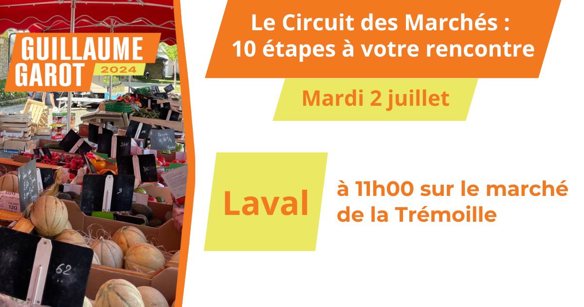 Ce mardi matin, retrouvons-nous sur le marché de la Tremoille, à Laval. 

#LeCircuitDesMarchés

#ToujoursPourVous