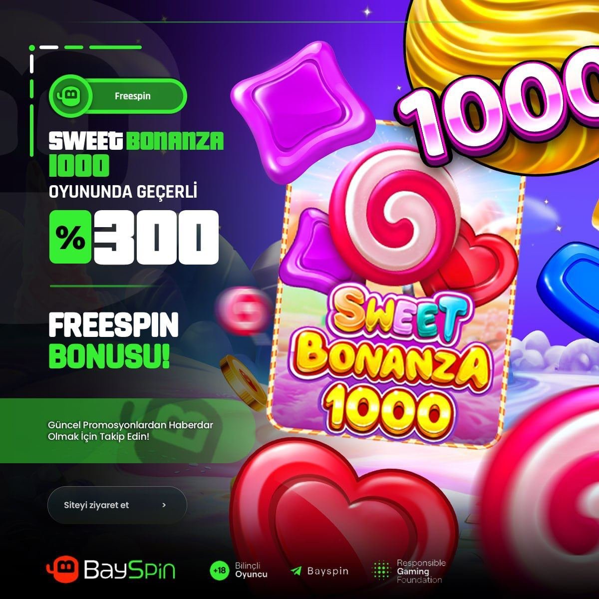 Bayspinoficial's tweet photo. #Bayspin

Sweet Bonanza 1000 Severlere Özel Bonus    

%300 FREESPİN BONUSU! 

100₺ Yatırımlarınıza Ek Olarak Sweet Bonanza 1000 Oyununda 10₺ değerinde 30 Adet Freespin Eklemesi Sağlanacaktır.    

Detaylı bilgi ve giriş için : https://t.co/JzFxupPSEi https://t.co/VCEUYiiXa2