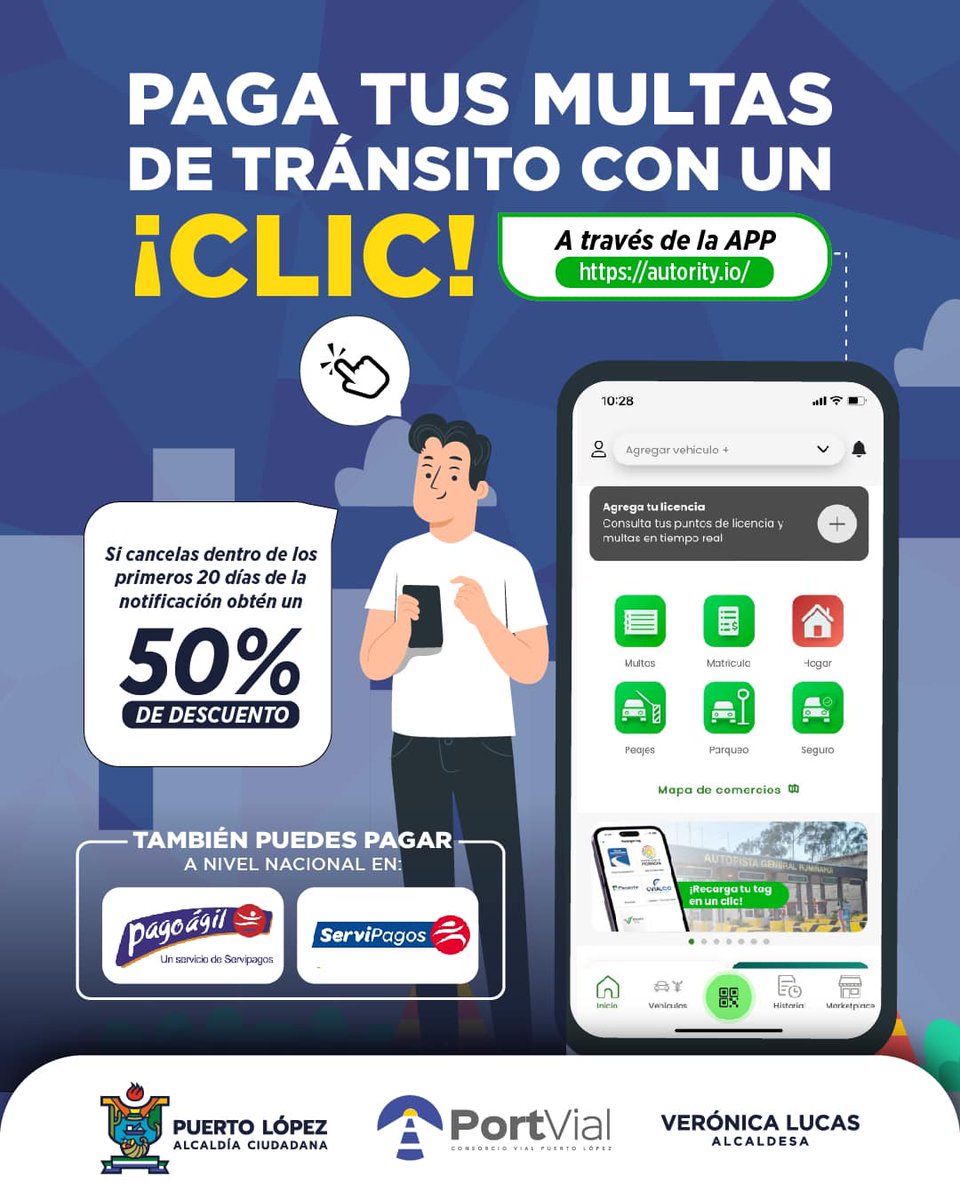 🛤️Si cometes una infracción, paga a tiempo y obtén beneficios. 
Aquí te explicamos cómo acceder a un descuento hasta de 50% ⬇️

#PuertoLópez #Radares