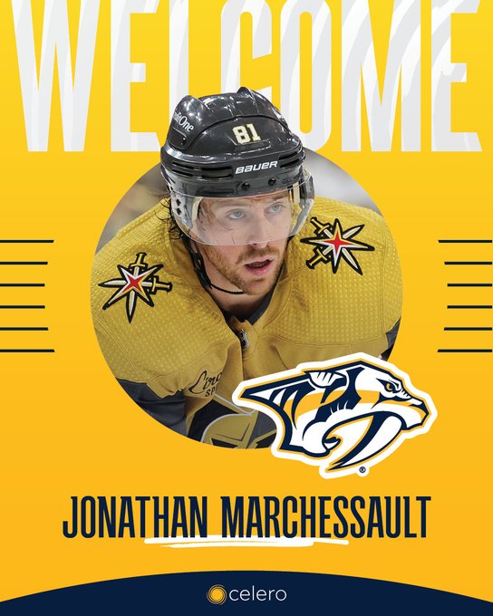 Text at the top says Welcome. There is a photo of Jonathan Marchessault. The celero logo is at the bottom center.