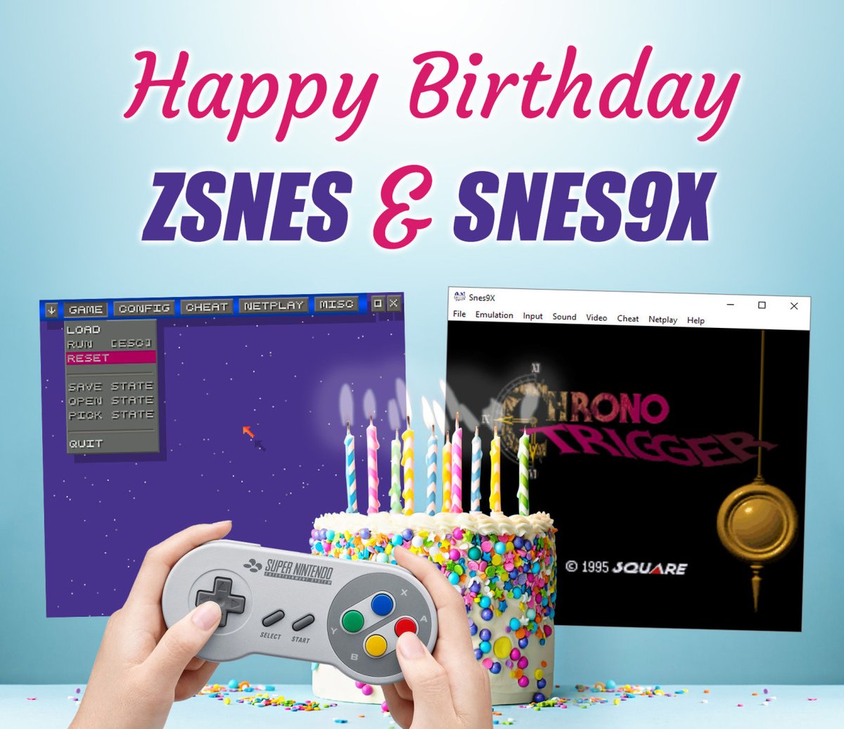 FantasyAnime's tweet image. 27 years ago, ZSNES and SNES9X were released 🎂🥳🎉

They weren't the first Super Nintendo emulators, but they were the first to run games great. They captured everyone's hearts and became some of the most popular emulators ever made ❤️