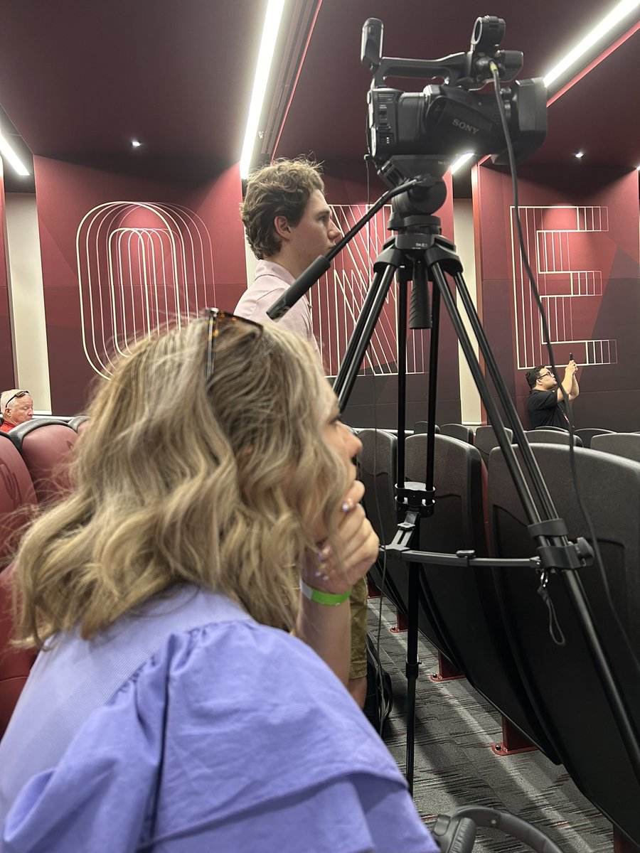 Our sports reporters working hard on <a href="/SEC/">Southeastern Conference</a> coverage on DAY ONE!
<a href="/EmilyLabethTV/">Emily Labeth</a> and Landon Thomas at <a href="/UofOklahoma/">University of Oklahoma</a>’s press conference. Who else is ready for  <a href="/OU_Football/">Oklahoma Football</a> this fall!?