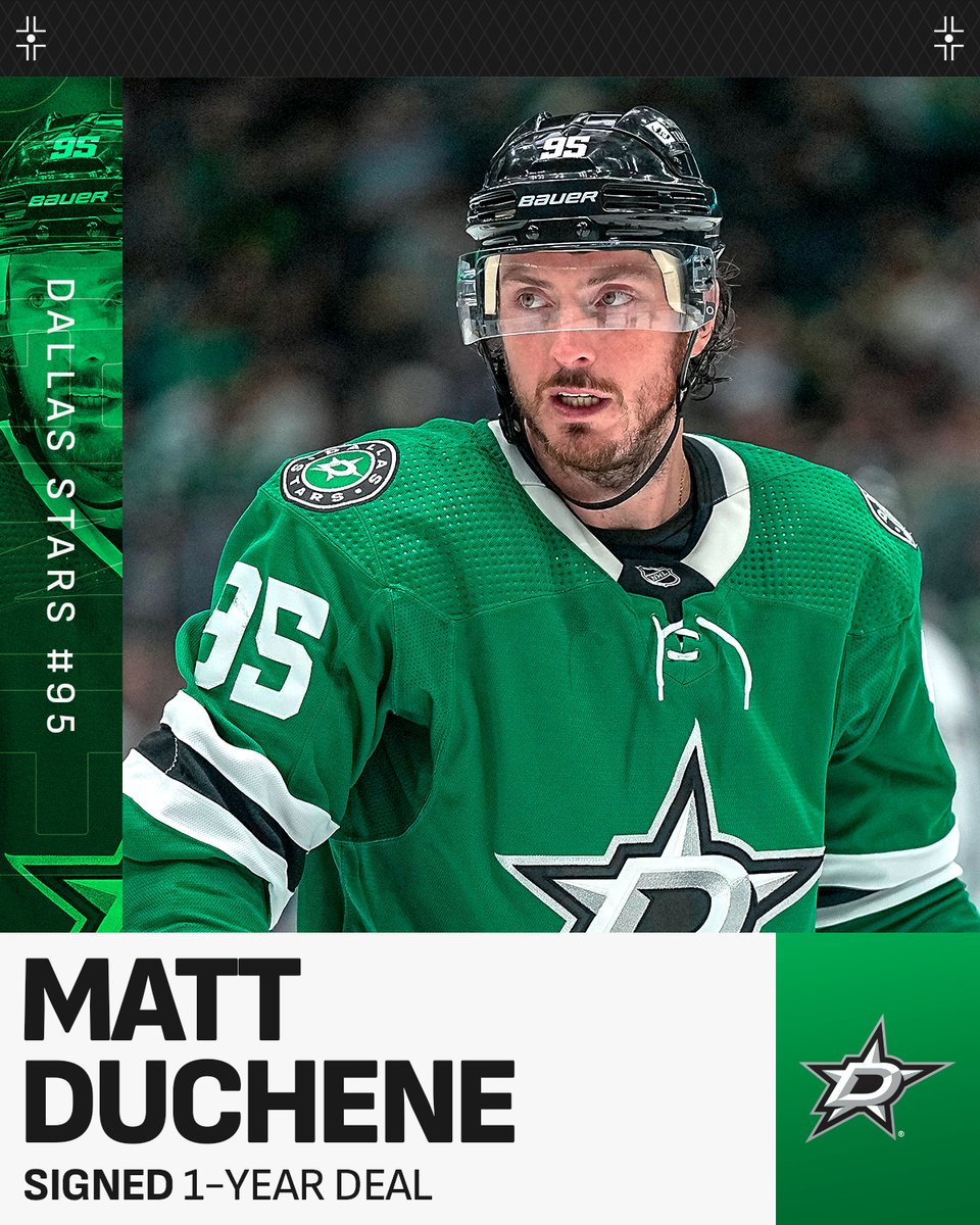 STAYING PUT ⭐

Matt Duchene is staying in Dallas! #NHLFreeAgency