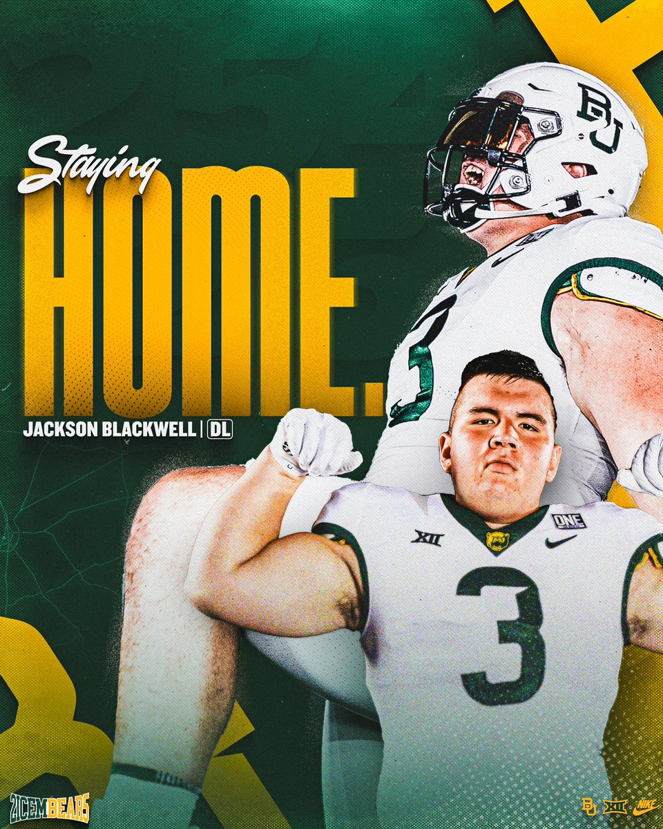 jackblackwell98's tweet photo. COMMITTED.
Luke 12:48

@BUFootball @CoachNokesDL @CoachPowledge @CoachDaveAranda @ahunt90 #sicem #2icembear5 https://t.co/lFQSG7zkSR
