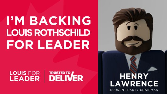 CARoyalFamily's tweet photo. After many months of working with @RothschildBUK, all I can say is that he is the only person fit for this role. He has a detailed plan that aims to propel Canada forward as a better and bigger nation and that's why I support #LOUISFORLEADER https://t.co/aJFLiNOut8