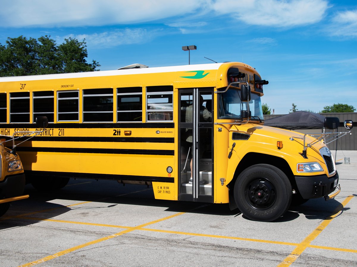 Last week 10 eager people had a chance to test drive a school bus at D211's Behind the Wheel event. We're still hiring bus drivers for the upcoming school year, so apply with our link if interested. adc.d211.org/Page/6609