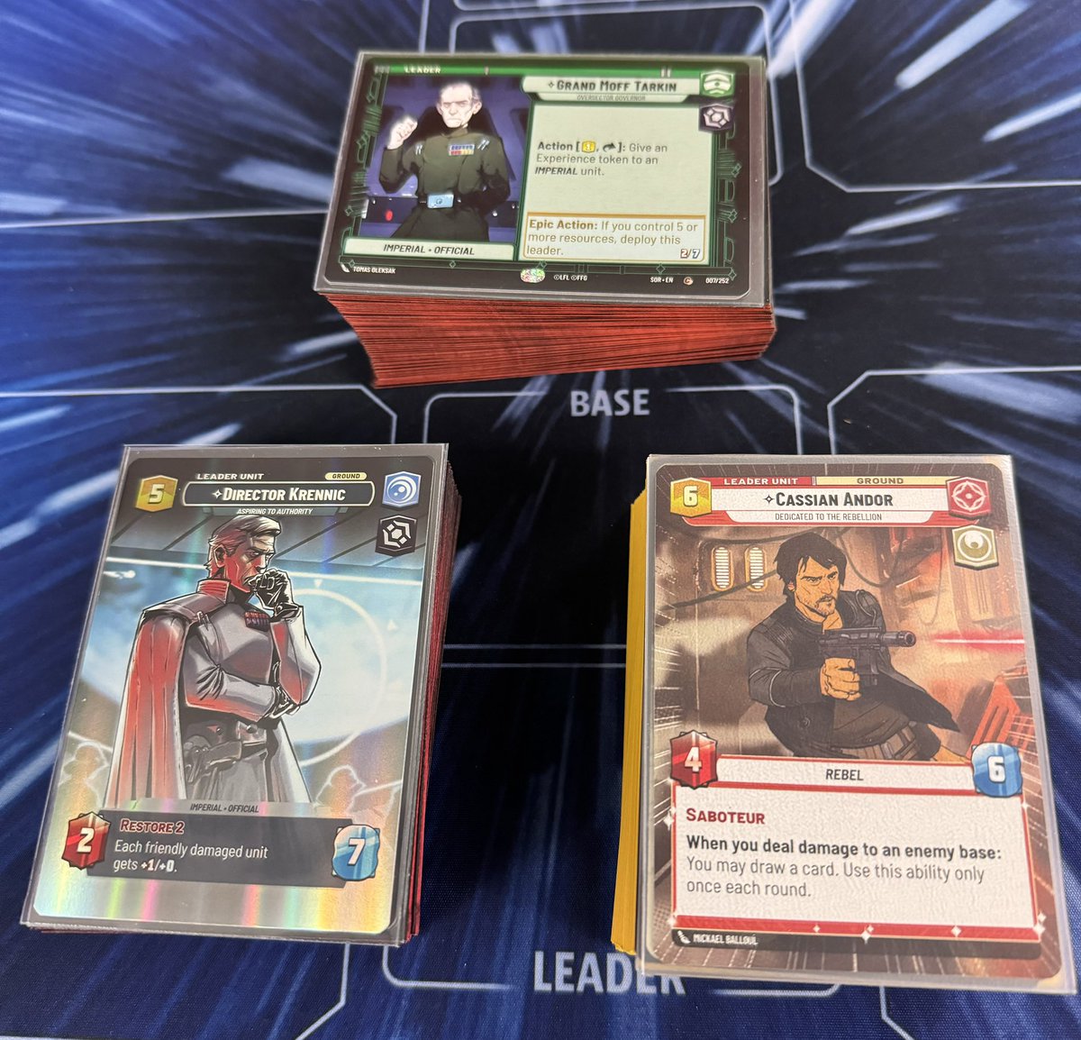 Our tournament concludes tonight! Only one of these three decks will be declared the Spark of Rebellion champion! Twitch.tv/tabletoproyale