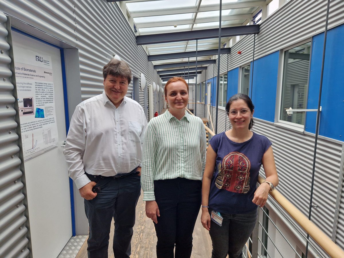 Another international visitor! <a href="/Boccaccini_Lab/">Biomaterials_Erlangen</a> <a href="/UniFAU/">FAU Erlangen-Nbg</a> We welcome Dr. Hana Kaňková <a href="/HanaKankova/">Hana Kaňková</a> from <a href="/FunGlass_Centre/">FunGlass</a> Trenčín🇸🇰 for a research stay in our Institute. Good luck in your project in collaboration with @Marangoos and team and we wish you a nice time in #Erlangen!