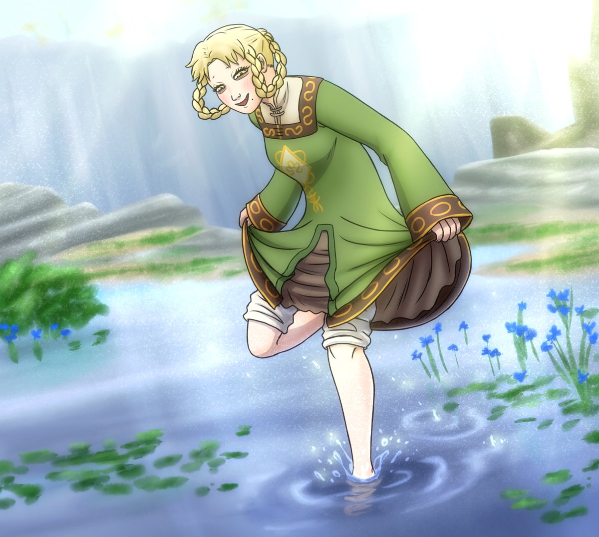 Rya/Zorayas playing in water