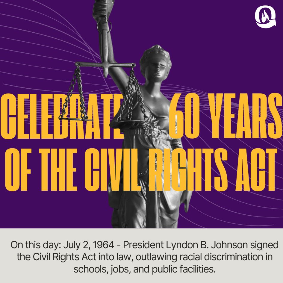 On this day 60 years ago, the Civil Rights Act was signed into law by President Lyndon B. Johnson. 📜

The Civil Rights Act paved the way the Voting Rights Act, and a democracy that is participatory, responsive, inclusive, and expansive. 🗳️