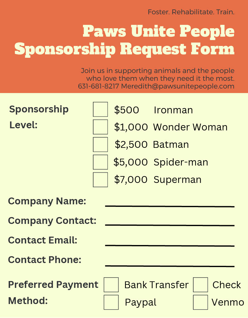 PawsUnitePeople's tweet photo. Please have your business consider being a sponsor for our move to a new facility. Here is our sponsorship package on how to be a PUP Hero ❤️
Email Meredith@pawsunitepeople.com for more information https://t.co/qR9O8MVC2E