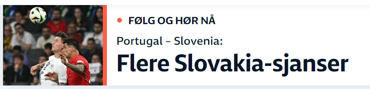 Nangaul's tweet photo. Hmm, Slovakia produserer sjanser i en kamp de ikke er med i (fra NRK) https://t.co/e2KiJdl95r