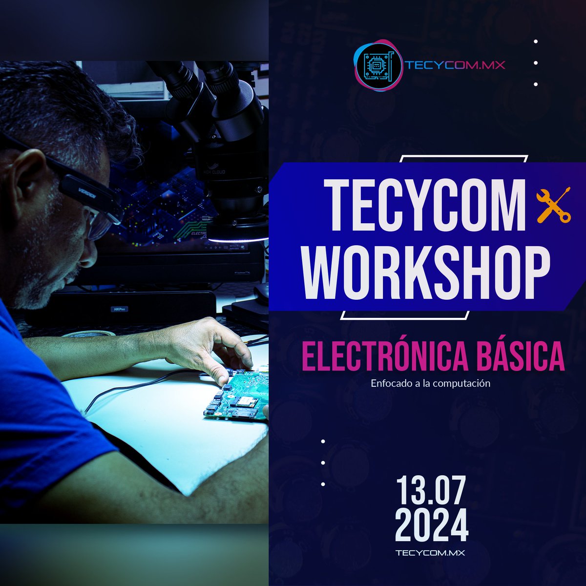 TecycomOficial's tweet photo. ¡Curso de Electrónica Básica!
- Inicio: Sábado 13 | 📷 Horario: 10 AM a 1 PM
- Modalidad: Presencial
- Incluye: manual, gafete y kit de herramientas.
- Aprende los fundamentos, componentes y crea tus propios circuitos. ¡Espacios limitados! 📷
#TECYCOM #ElectrónicaBásica #CursosPresenciales