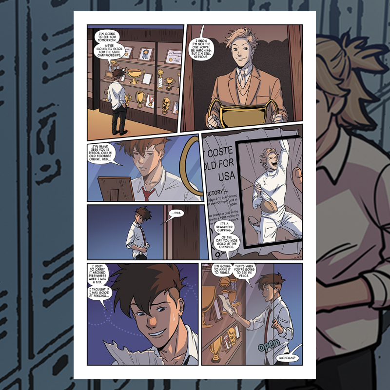 boomstudios's tweet photo. The Kings Row fencers are fresh off of Halverton Training Camp &amp; are ready for State Championships!

Here’s your first look at the double-sized FENCE CHALLENGERS: LONG SHOT from writer @cspacat and @JohannaTheMad!

Final day to pre-order is TODAY. Available Wednesday, July 24th!