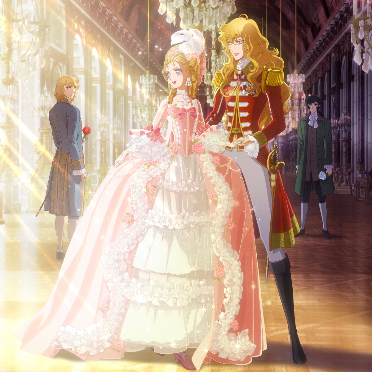 catsuka's tweet photo. Note : "La Rose de Versailles" ("Versailles no Bara" / "Lady Oscar" in France) is based on the manga by Riyoko Ikeda.
Oscar-François de Jarjayes, Marie-Antoinette, André Grandier and Hans Axel Von Fersen return in this new film next year.
https://t.co/L6I0UrQ92h https://t.co/cNGMkwS2Eg