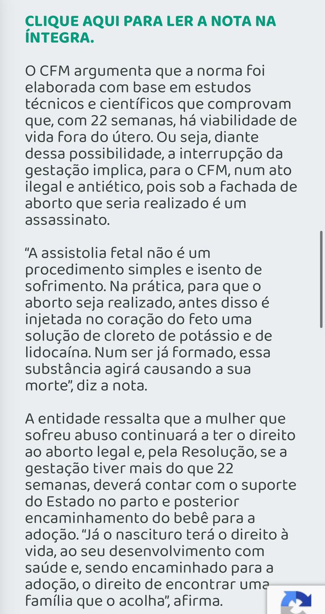 drcecotti's tweet photo. Pegou mal para o CFM.

Depois de criarem exatamente uma proibição de aborto após 22 semanas em caso de estupro (revertida pelo STF e que gerou a reação do congresso) levando à PL do estuprador, o CFM diz que não teve nada a ver com a história.

O protagonista virou só cenário. https://t.co/rX4JF9yoWo