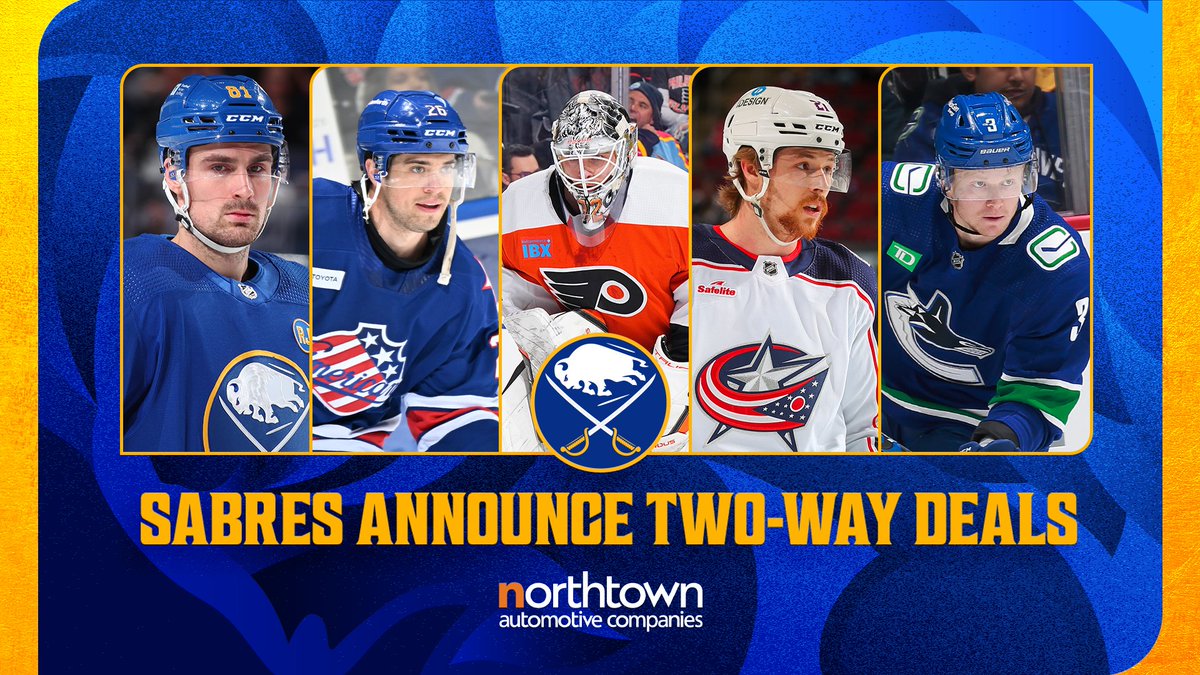 We have signed forwards Josh Dunne, Mason Jobst and Brett Murray, defenseman Jack Rathbone and goaltender Felix Sandstrom.

→ bufsabres.co/4eKLG9e