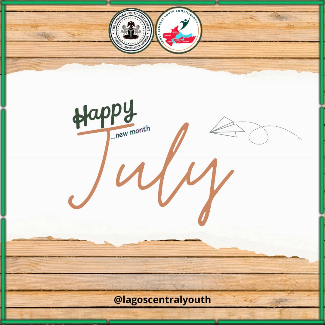 LagosCentYouth's tweet image. Happy new month, Lagos Central Youth(s),

This month, embrace the unexpected adventures that peek around every corner. Take a deep breath of fresh air, feel the warmth of the sun on your skin, and let the spirit of July ignite your soul.