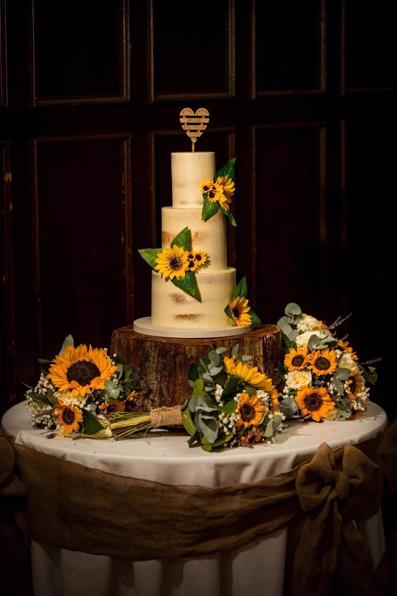 HelenM69's tweet photo. I had the honour of creating this beautiful 3 tier semi naked wedding cake last July for two lovely ladies. Delivery and set up at the gorgeous Wortley Hall Sheffield. 
https://t.co/Omh3BWpDrA https://t.co/NnQfL8OOpL