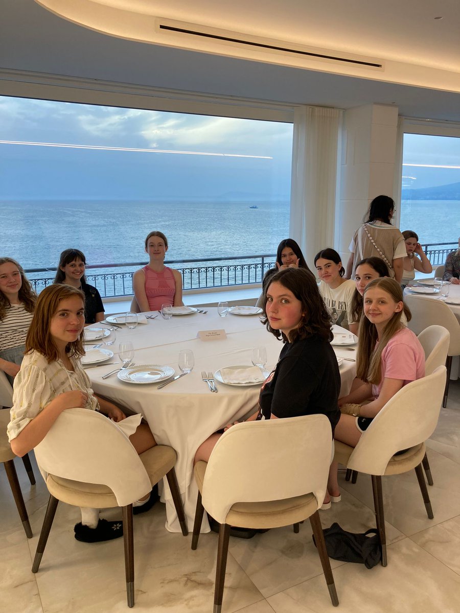 Just before a delicious three course Italian meal with views over the Bay of Naples and Vesuvius. What a way to finish our first day!