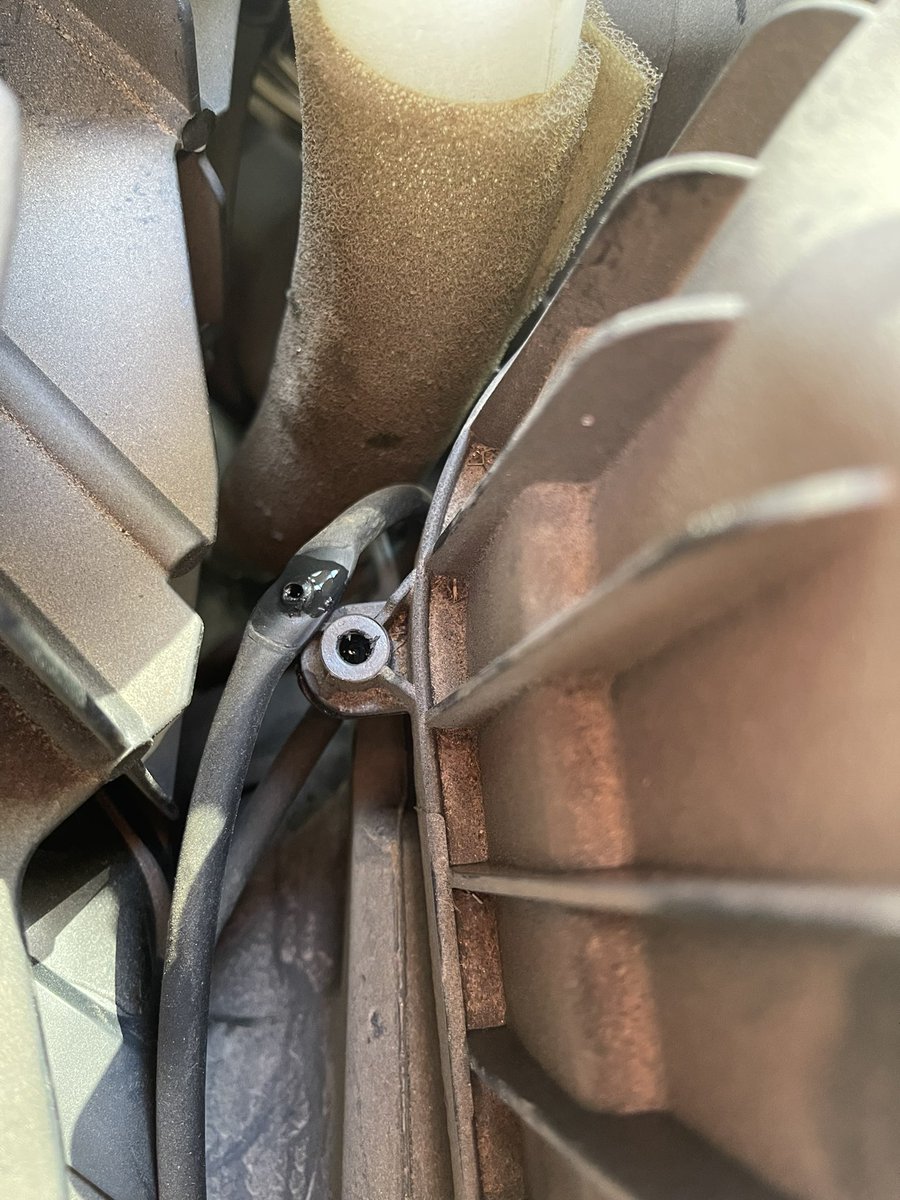 accomplice84's tweet photo. Last time I take a vehicle for service @VIOCOfficial. The amount of effort it would take to drive a screw directlythrough the center of a hose makes one think it was done purposefully. #fail #safety #sloppy #careless #deliberate #annoyance #lasttime https://t.co/Asf5ORPwxc