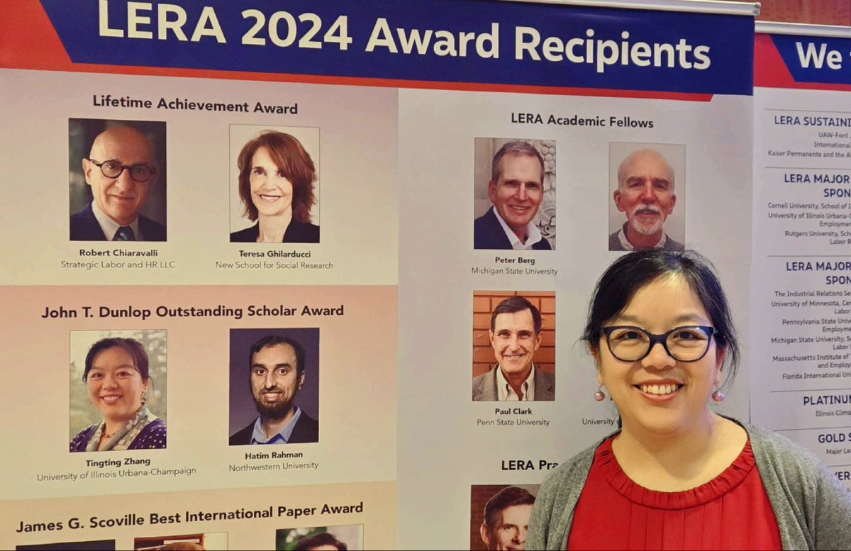 Start from happy news: With great honor, I am the recipient of the 2024 John T. Dunlop scholar award. Defintely the highlight of my professional career thus far. Thanks to all my mentors, friends, collegues, and students. This is a shared achievement. 2/n