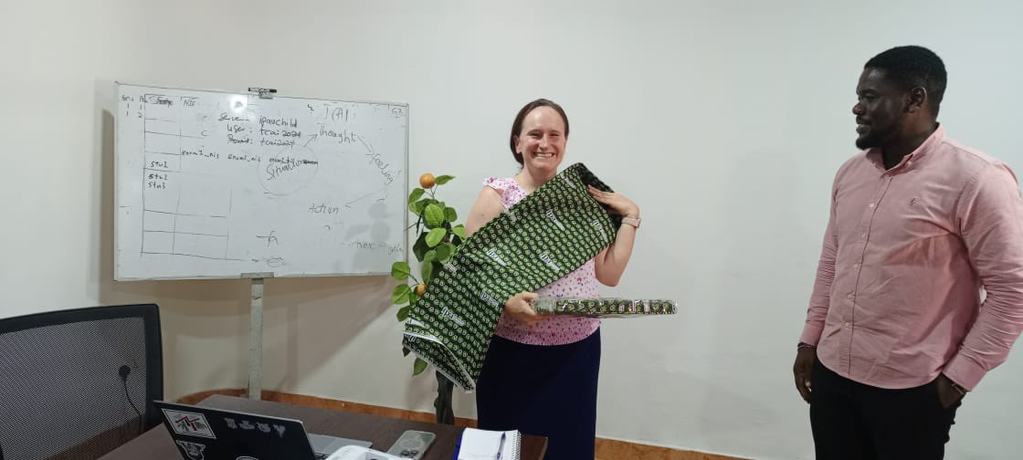 Had a wonderful time presenting my research <a href="/poverty_action/">Innovations for Poverty Action</a> Ghana today! 🙏🏻

Bonus to talk with our field managers who have been with us on our RCTs (with <a href="/ProfALucas/">Adrienne Lucas</a> and <a href="/sabrinbeg/">Elodie</a> ) since 2018! 🥰 and who are helping us do new work with <a href="/stephbonds/">Stephanie Bonds</a> 🥳