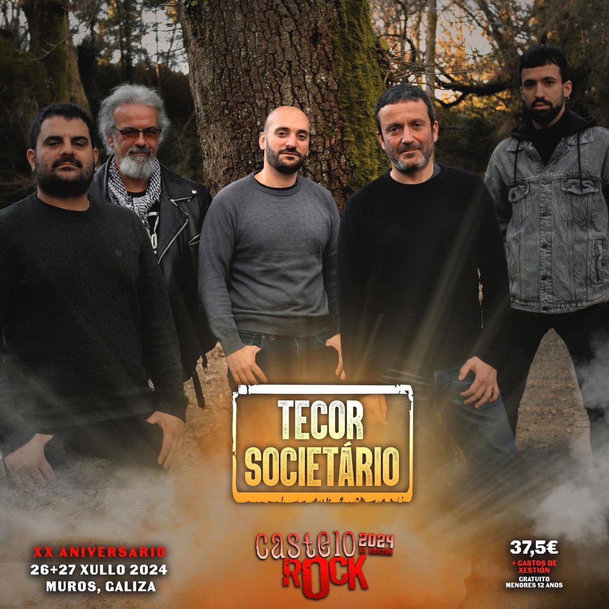 🔥Tecor Societário🔥
A banda de Celtic Punk anuncia nova data 🙌🏾 na súa xira no Castelo Rock 📍 para vir a Muros a dar a coñecer o seu novo disco, “Ti que vas facer?” 

Cantar e bailar 💃🏾con eles tórnase obrigatorio! 

#CasteloRock2024 #XXAniversario