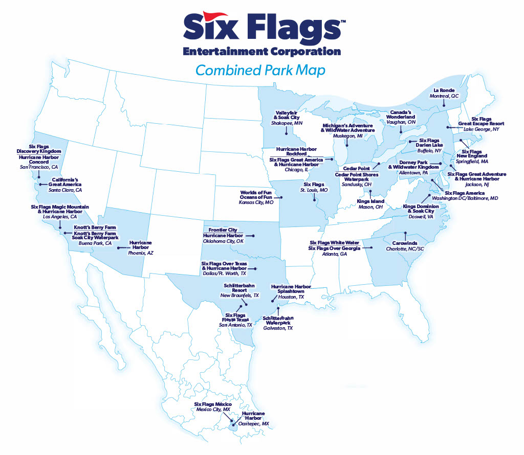 SixFlags's tweet photo. 🎉 Exciting News! 🎉 Cedar Fair and Six Flags have officially merged into one amazing company under the Six Flags name! 🌟 We can't wait to welcome you to one of our 42 parks across the US, Mexico, and Canada! 🇺🇸 🇲🇽 🇨🇦 
#SixFlags #CedarFair #ThemePark #AmusementPark #FamilyFun https://t.co/XJTngVzEFS