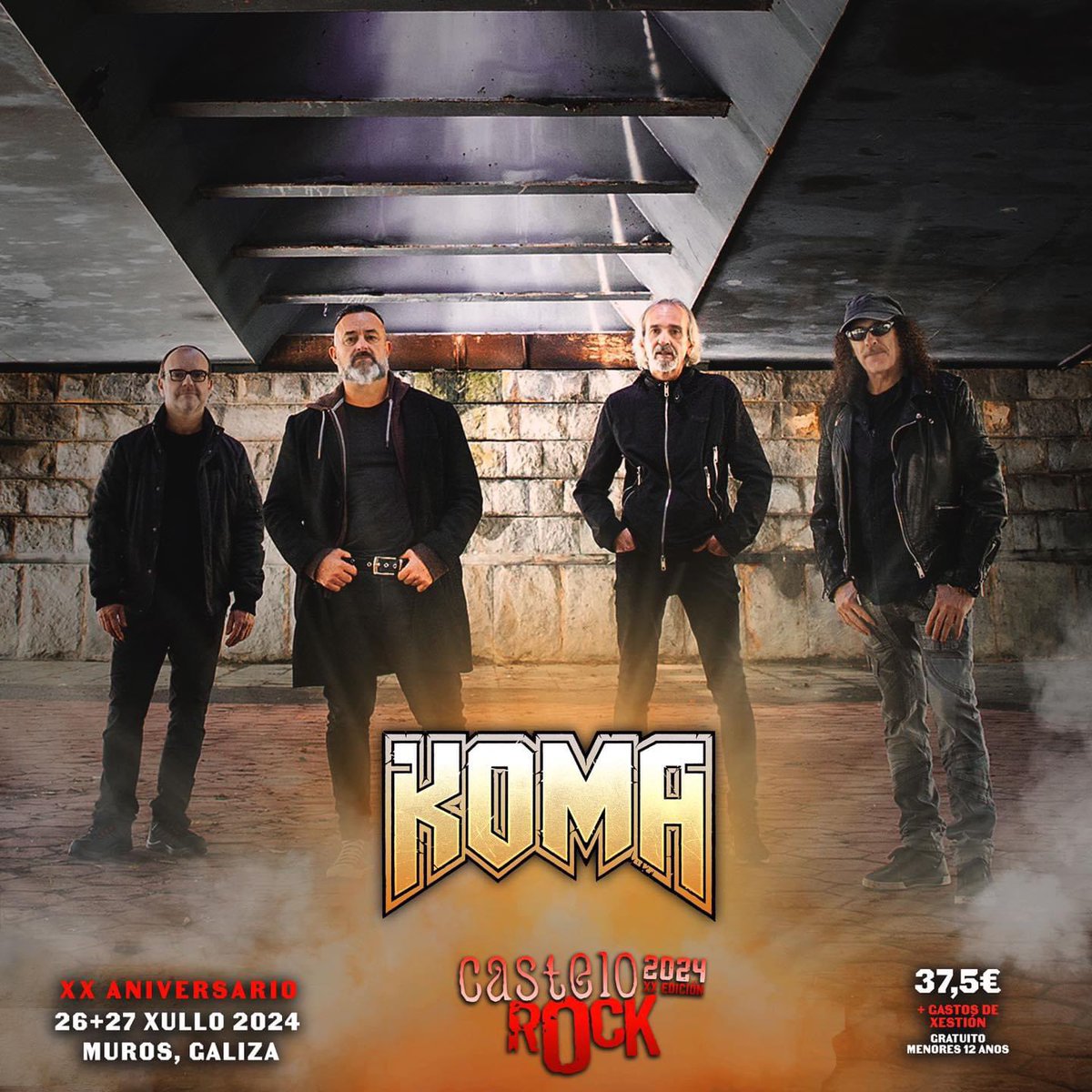 🔥KOMA🔥

Referentes do sonido Rock e Metal estatal cun directo brutalisimo! 🎤😏🤘🏾

Foron 13 anos sen editar novas cancións pero desta, Koma chega ao Castelo Rock ca xira do seu novo disco  "Una ligera mejoría antes de la muerte". 🙌🏾

#CasteloRock2024 #XXAniversario
