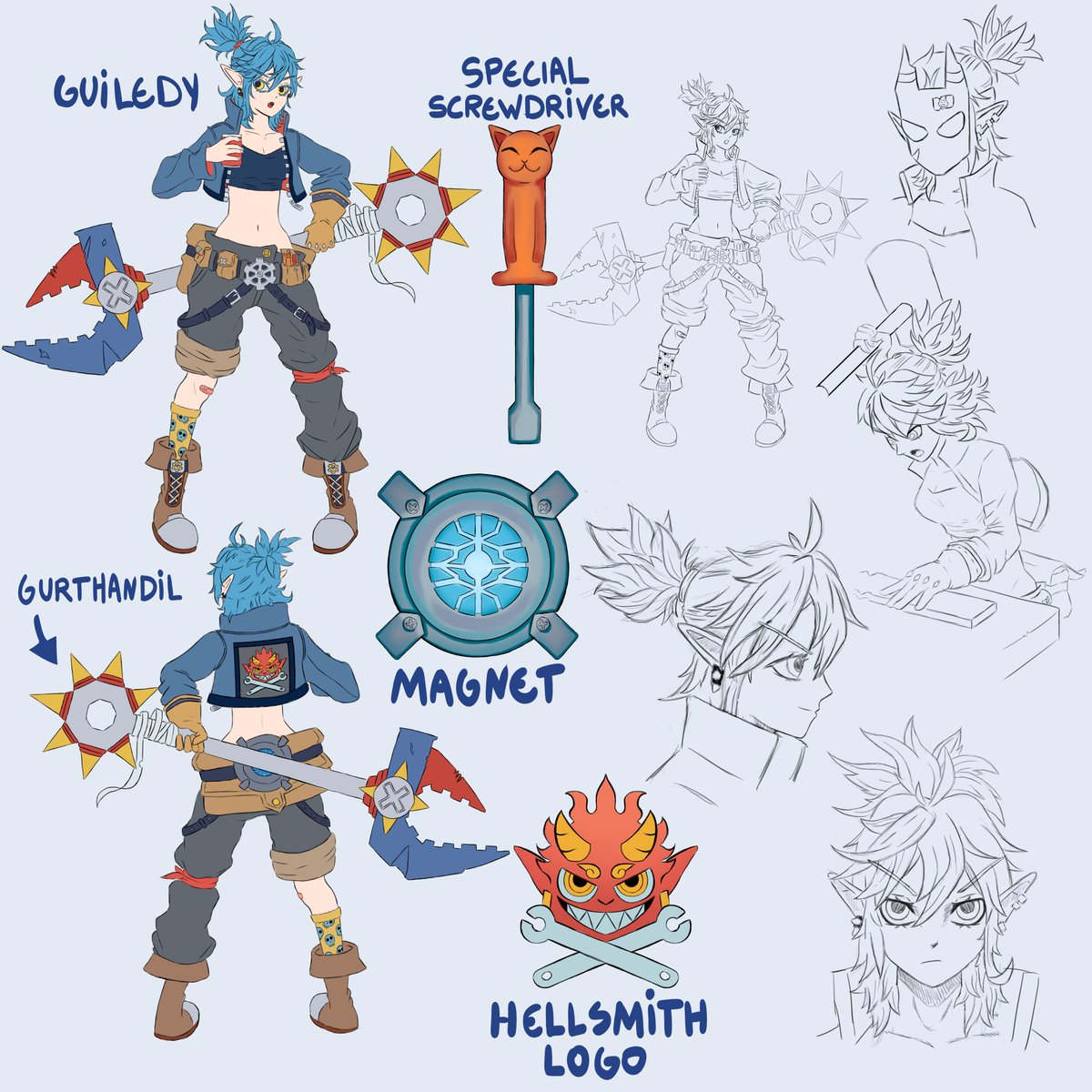Matheus1sena's tweet photo. Hellsmith - Guiledy 
#OC #characterdesign https://t.co/fjiQ1GRxyi