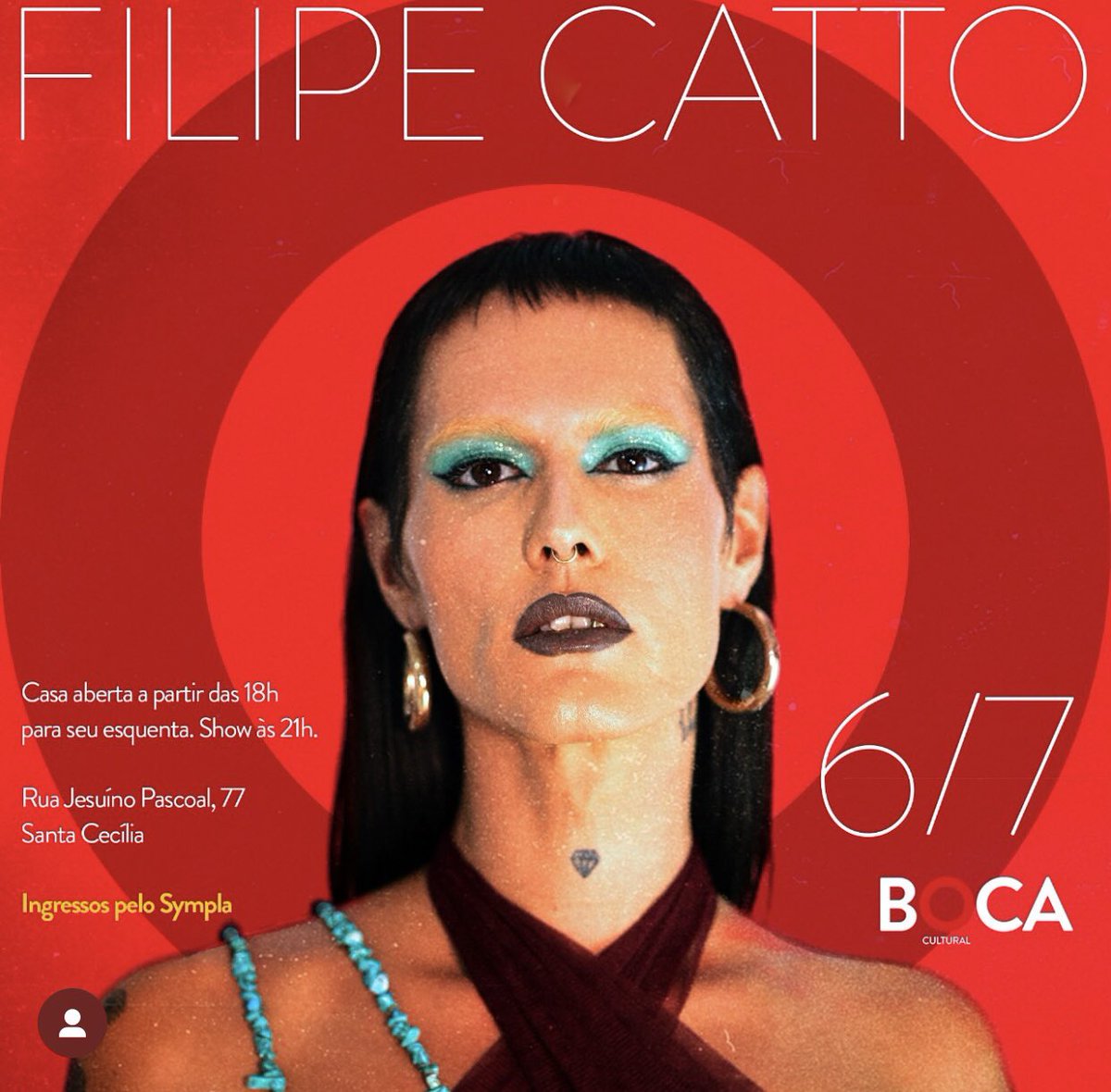 AcessoCodigo's tweet photo. Agenda
Sábado tem @filipecatto na @bocaculturalsp com seu show Voz e violão #agenda #filipecatto #bocaculturalsp https://t.co/EryiReHaRH