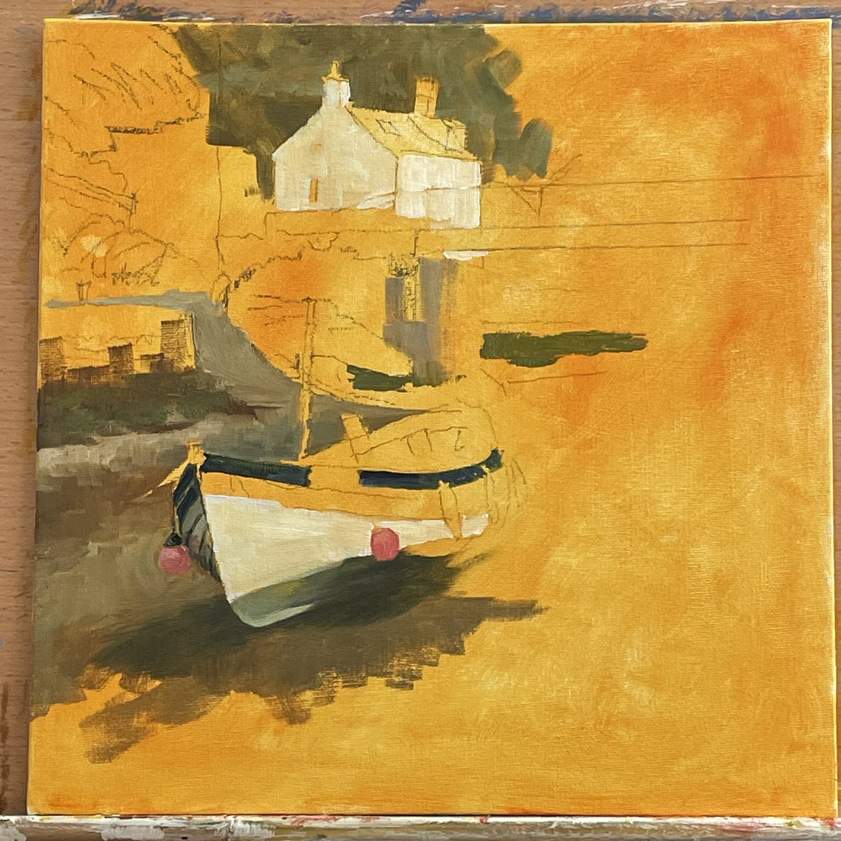 dumbandirty's tweet photo. A Staithes cobble oil painting work in progress #northyorkshire #Art @LoveNorthYorks1 #yorkshire https://t.co/4dvzPYMkxu