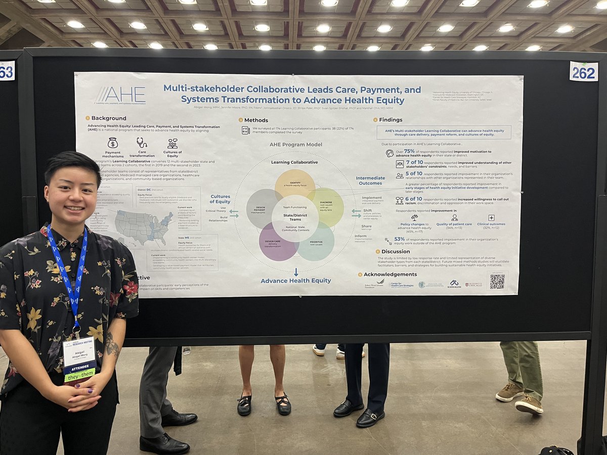 We are so proud to have had Abby Wong, our Systems Transformation Specialist representing our work AcademyHealth’s Annual Research Meeting (ARM) this past weekend! hashtag#healthequity hashtag#research hashtag#conferencepresentation hashtag#postersession