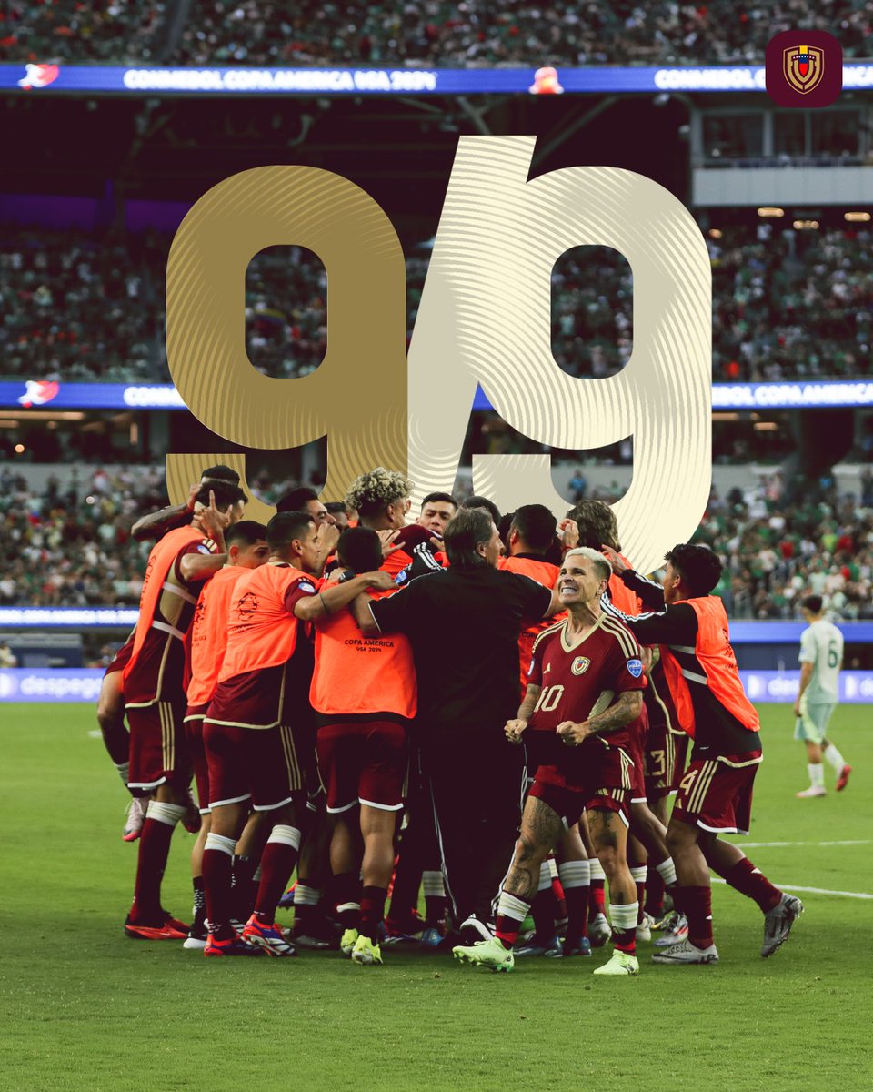 𝟗/𝟗 🇻🇪 𝐇𝐈𝐒𝐓𝐎𝐑𝐈𝐀

Tres partidos de fase de grupos, tres victorias. ✅✅✅

Todos los puntos. 𝑻𝒐𝒅𝒐𝒔 𝒋𝒖𝒏𝒕𝒐𝒔. 🫂

#SiempreVinotinto #VibraElContinente