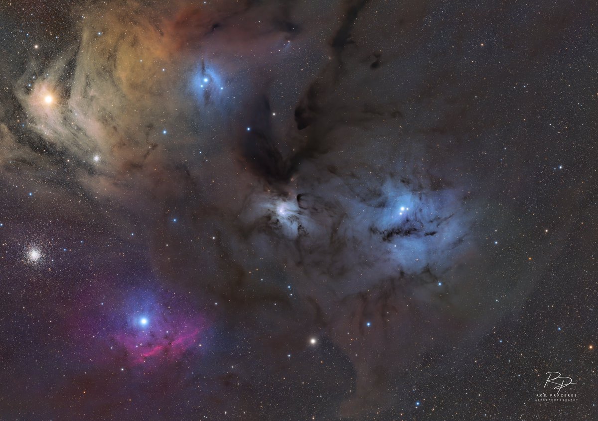 Rho Ophiuchi is one of the most colorful regions in the night sky, located near the constellation Ophiuchus. This celestial wonder showcases a stunning array of dark clouds, bright reflection nebulae, and vivid emission nebulae

#astrophotography #astrophoto #astronomyphotography