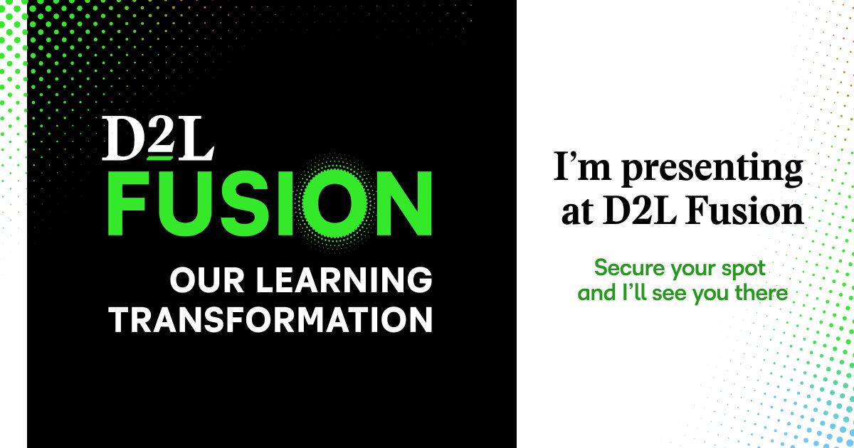 8 days and counting.  I am looking forward to learning and sharing at D2L Fusion 2024 in Toronto.  I am presenting D2L Brightspace Automation Tools to Make Your Educational Practice Easier and More Effective.  I look forward to seeing you there <a href="/D2L/">D2L</a> @D2LFusion <a href="/SIDESBC/">SIDES</a>