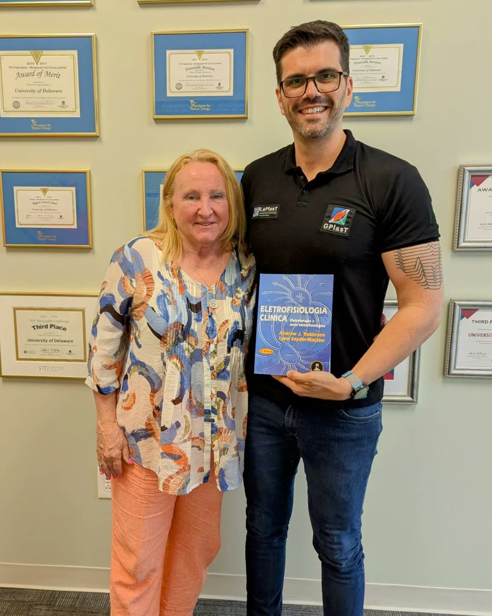 João Durigan (@duriganjl) on Twitter photo It's a great honor to have had a meeting with Dr. Lynn Snyder-Mackler <a href="/doclsmack/">Dr. Lynn Snyder-Mackler</a> to present some NMES results mentored by Dr.<a href="/kgSilbernagel/">Dr. Karin G Silbernagel</a>.
Dr. Lynn Snyder is one of the outstanding researchers in NMES, and I grew up reading her papers, especially her book.
Great day ❤️ It's a great honor to have had a meeting with Dr. Lynn Snyder-Mackler <a href="/doclsmack/">Dr. Lynn Snyder-Mackler</a> to present some NMES results mentored by Dr.<a href="/kgSilbernagel/">Dr. Karin G Silbernagel</a>.
Dr. Lynn Snyder is one of the outstanding researchers in NMES, and I grew up reading her papers, especially her book.
Great day ❤️