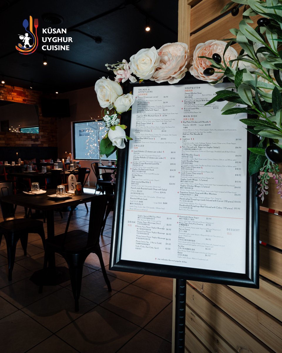 🎉 We're excited to invite you to experience our newly renovated interior at Kusan Uyghur Cuisine! 🌟

Come see the transformation and sample your favorite Uyghur dishes in style!

📍 San Jose, CA
or call 855-MY-KUSAN🥘 Order online at KusanCuisine.com/order

#sanjose #halal
