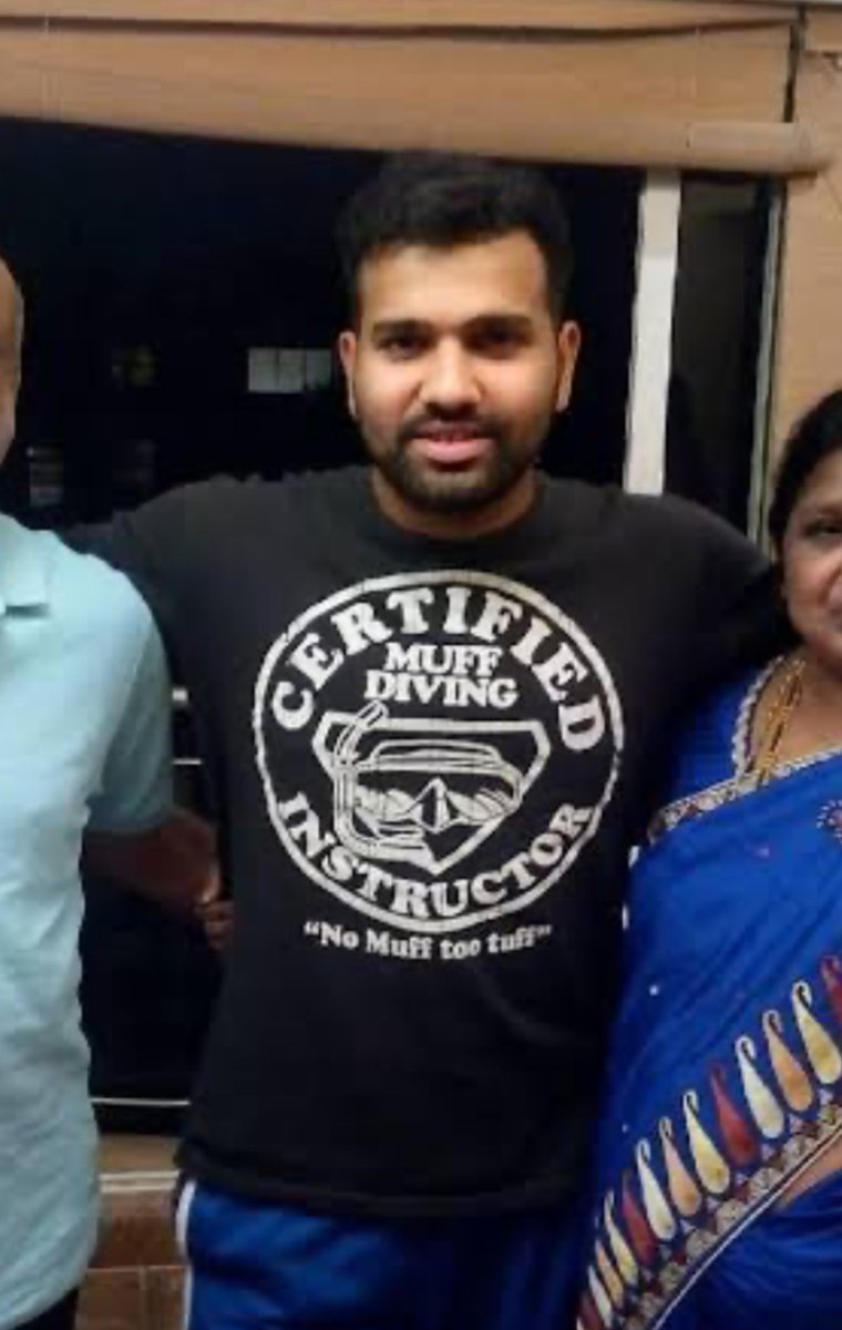 KrisEbenezer's tweet photo. World Cup winning captain @ImRo45 also. Certified ahem ahem 😂#cricket #legend #diver #captain https://t.co/ByGA5VINXM