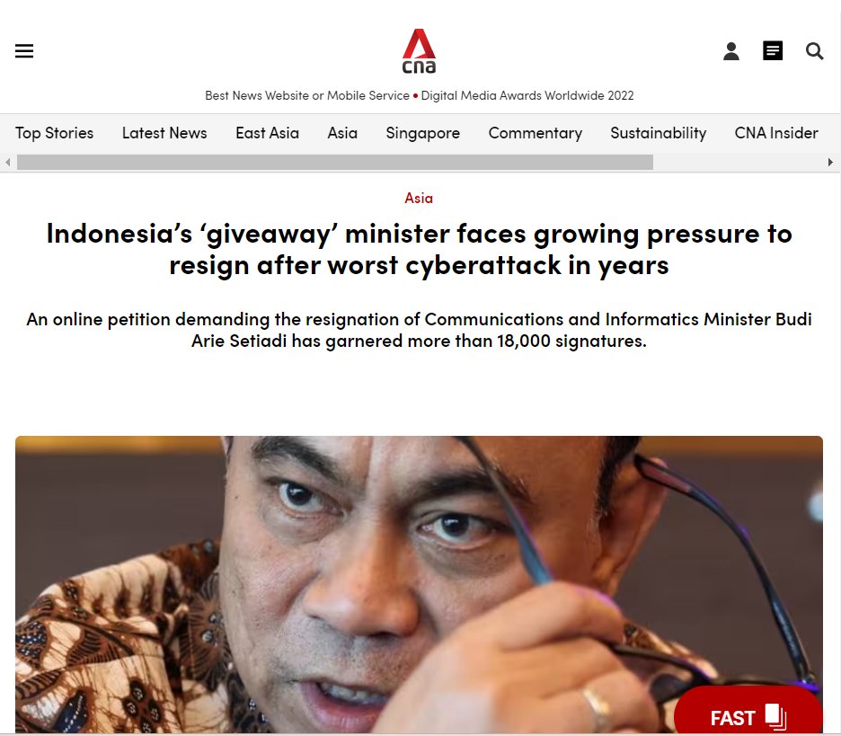 Ya ampun sampe <a href="/ChannelNewsAsia/">CNA</a> sebut Pak Budi Arie sebagai menteri giveaway 😅😂😭.