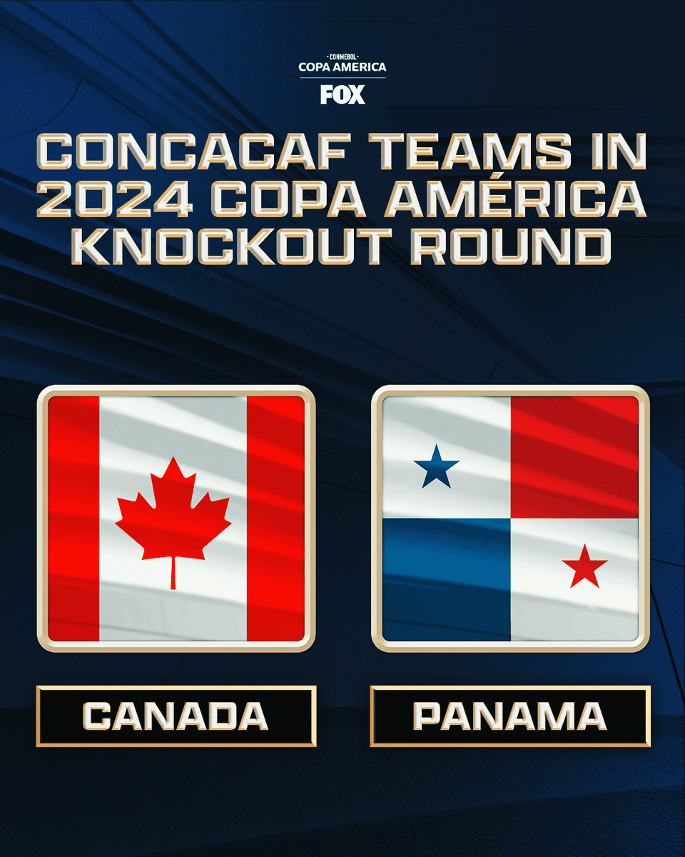 FOXSoccer's tweet photo. Canada and Panama will be the only teams representing CONCACAF in the Copa América 2024 Knockout Stage 🇨🇦🇵🇦 https://t.co/5Gow7YxFUm
