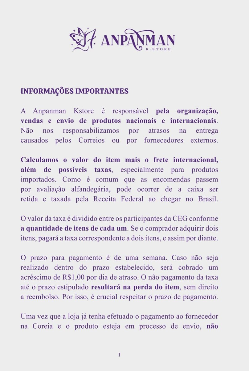 KstoreAnpanman's tweet photo. • Termos e regras https://t.co/gOFp9sgdfh