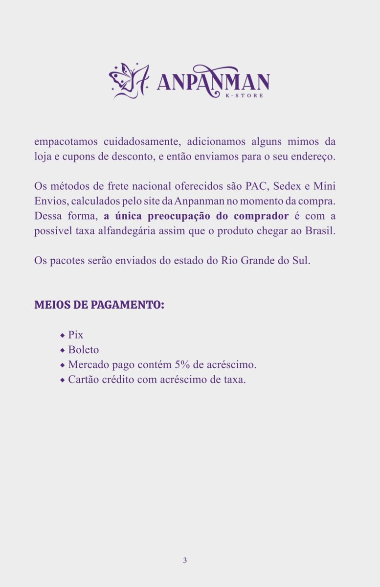 KstoreAnpanman's tweet photo. • Termos e regras https://t.co/gOFp9sgdfh