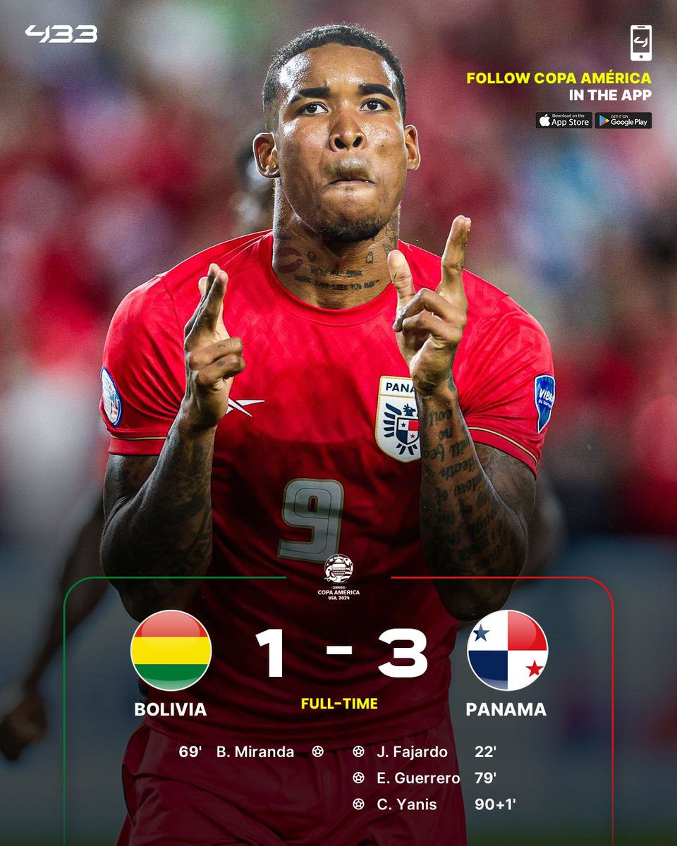 Panama 🇵🇦 win and reach the Copa América quarter-finals for the first time 𝗘𝗩𝗘𝗥 ✔️