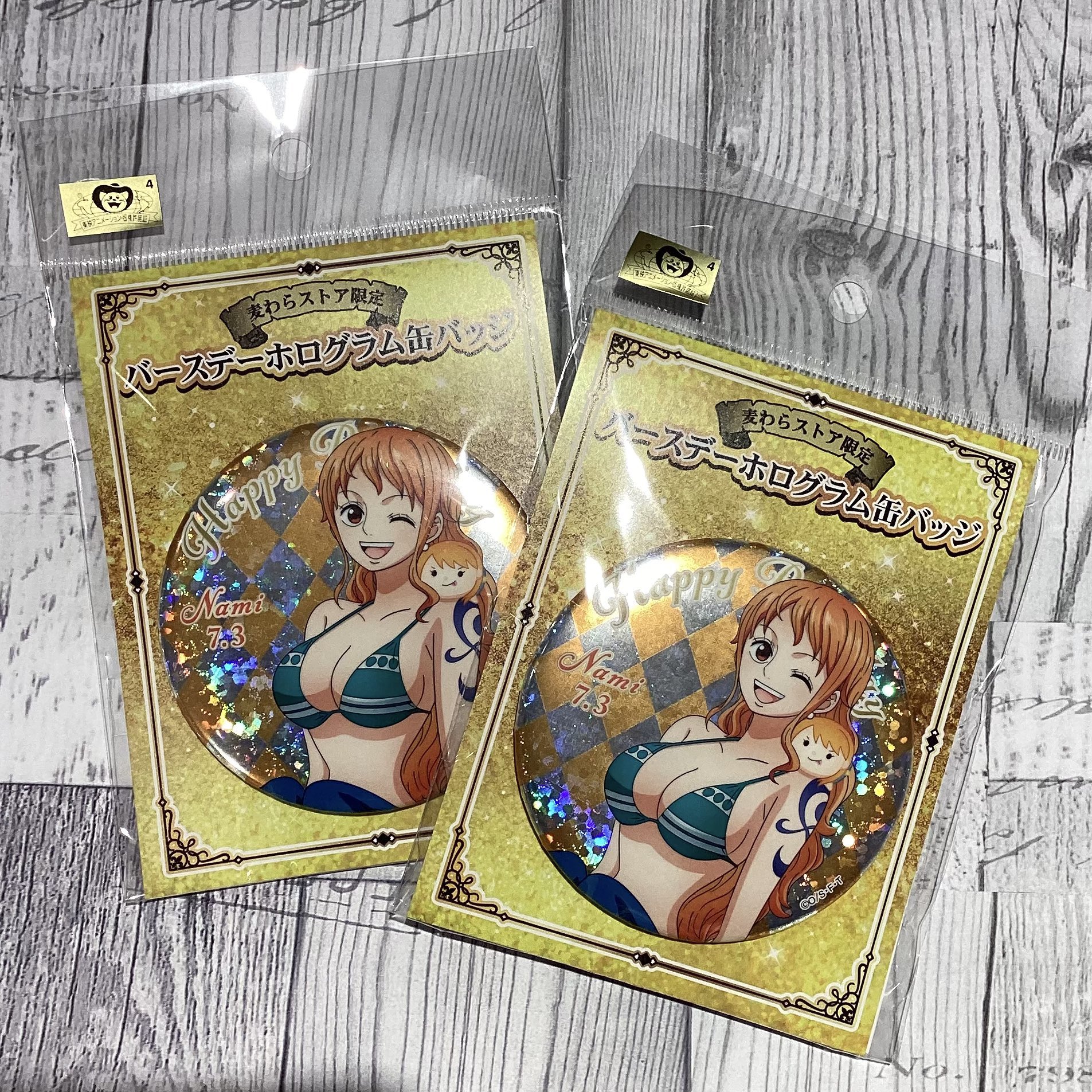 ワンピース 麦わらストア限定 バースデー缶バッジ 麦わらの一味セット ワンピース ONE PIECE 麦わらストア限定 バースデー缶バッジ
