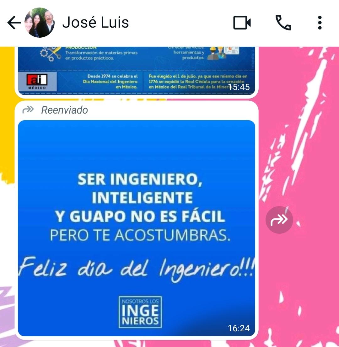 - Tu papá seguro está bien celoso de Rodrigo.
Mi papá (mandándome imágenes porque es el día de Rodri):