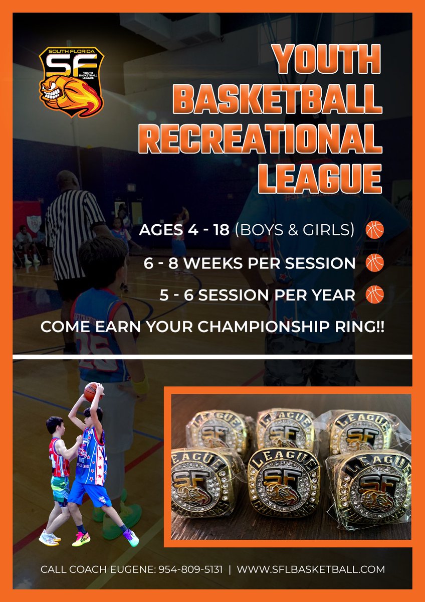 SFLYBBL's tweet photo. Session I recreational basketball league will be open next Monday, July 8th. Online registration is the only way to secure your athletes spot. #SFLYBASKETBALL https://t.co/XmoMogVqog