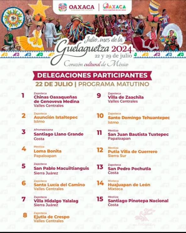SECTUR_mx's tweet photo. Consulta el programa de la #Guelaguetza de los Lunes del Cerro 2024 en la ciudad de #Oaxaca. 🎊💯🙌🏻🥳

¡Vivamos juntos este evento imperdible en #México y el mundo! 🤩😍

#ViveOaxaca en el mes de la Guelaguetza. ✅ https://t.co/JvdZn2V96f